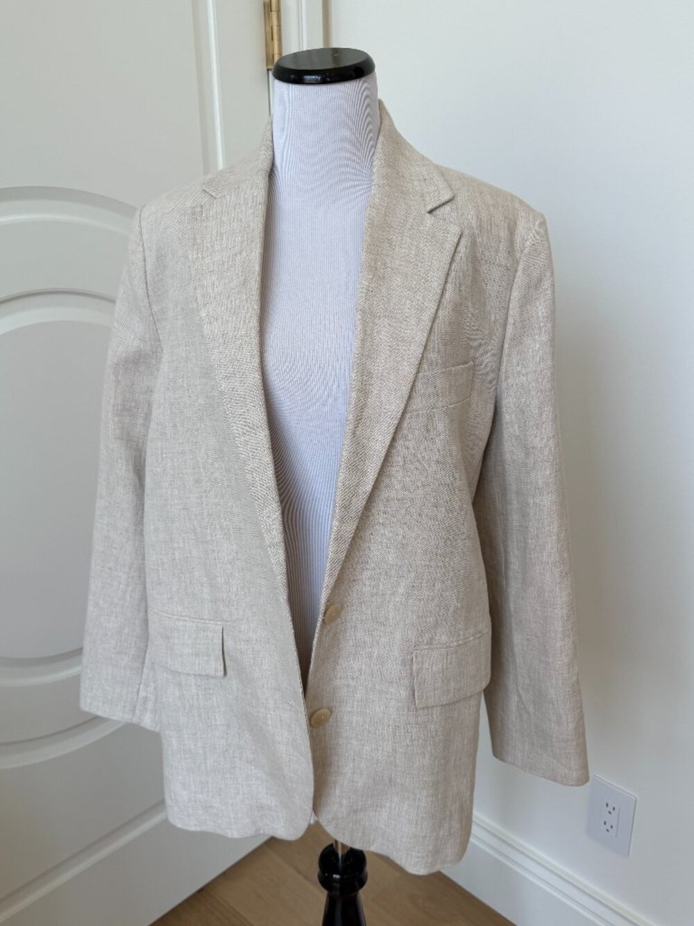 MNG Oversized Cream Blazer